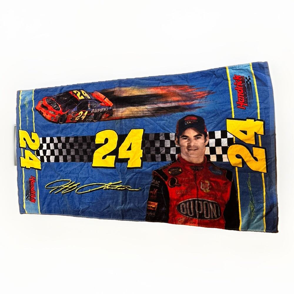 Vintage Jeff Gordon #24 Dupont Nascar Hendrick Racing Beach Towel 29”x58”